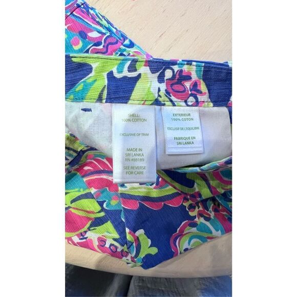 LILLY PULITZER MAGNOLIA SCALLOPED HEM BLUE SHORTS WOMENS SZ 2 - Picture 9 of 10